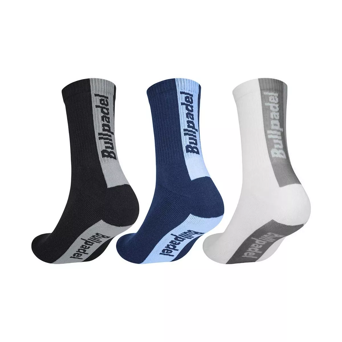 Chaussettes Bullpadel BP265 I Noir / Bleu marine / Blanc (3 paires)