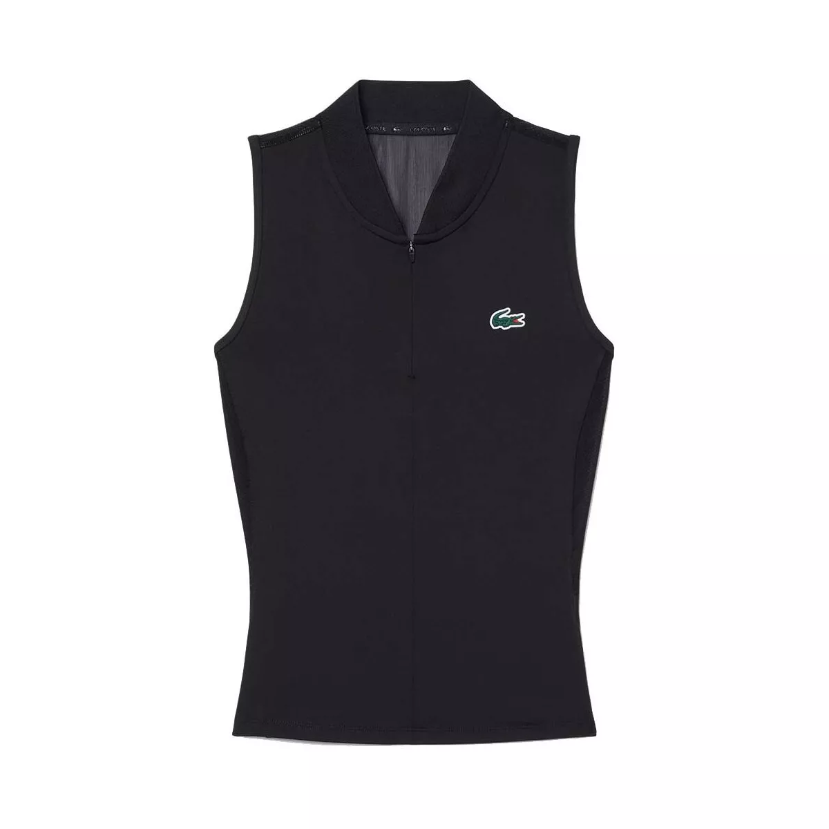 Lacoste Dames Tennispolo Mouwloos Zwart