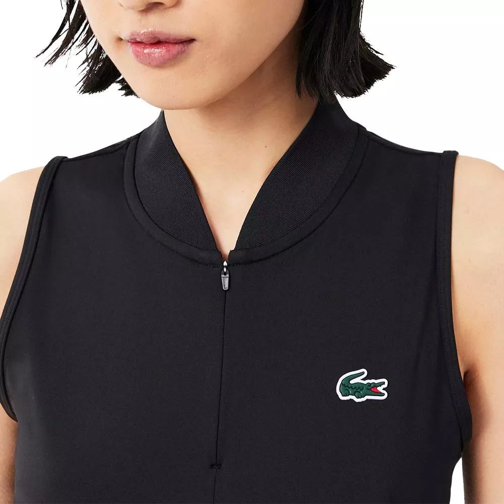Lacoste Dames Tennispolo Mouwloos Zwart