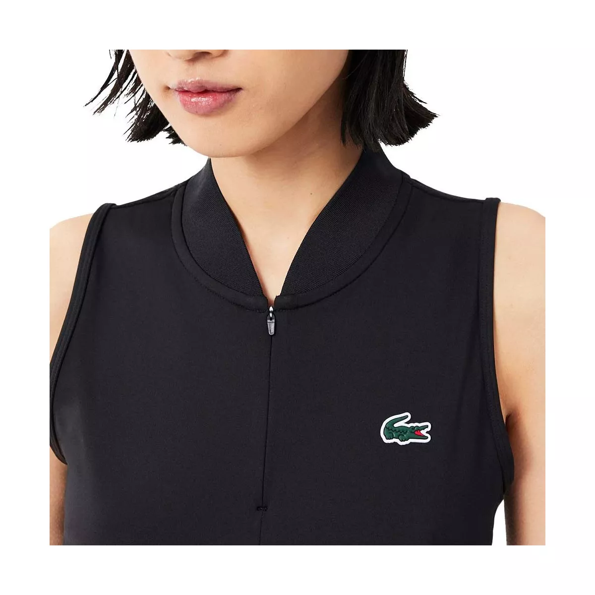 Lacoste Dames Tennispolo Mouwloos Zwart