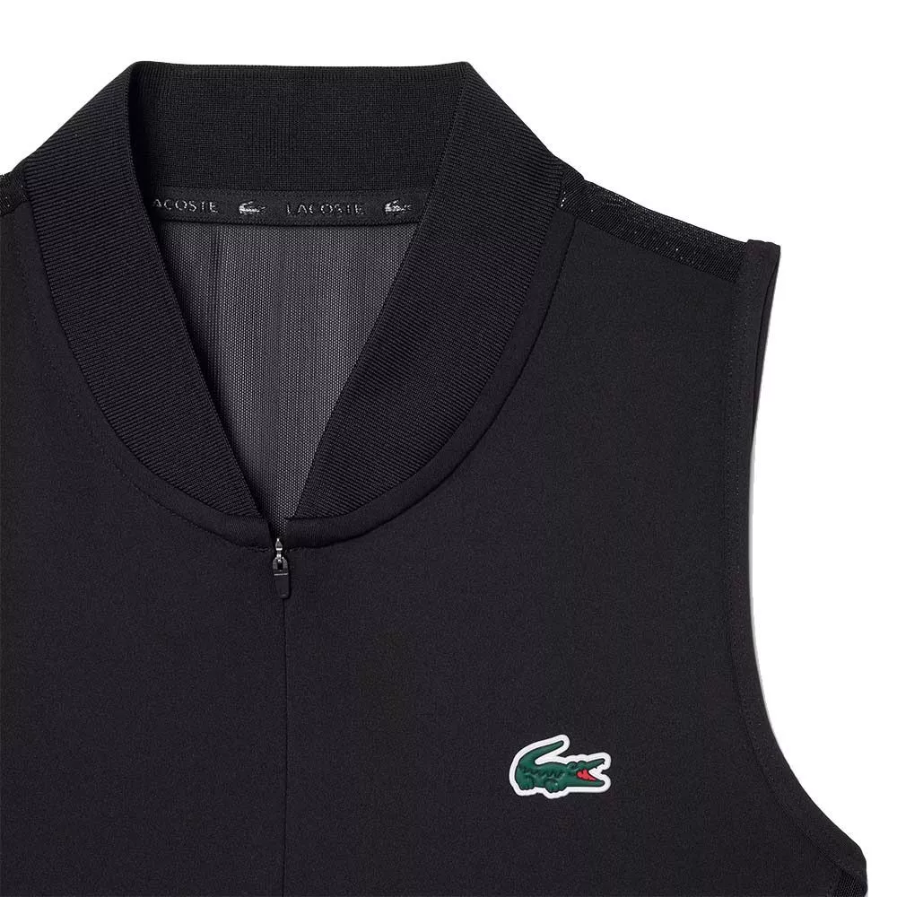 Lacoste Dames Tennispolo Mouwloos Zwart