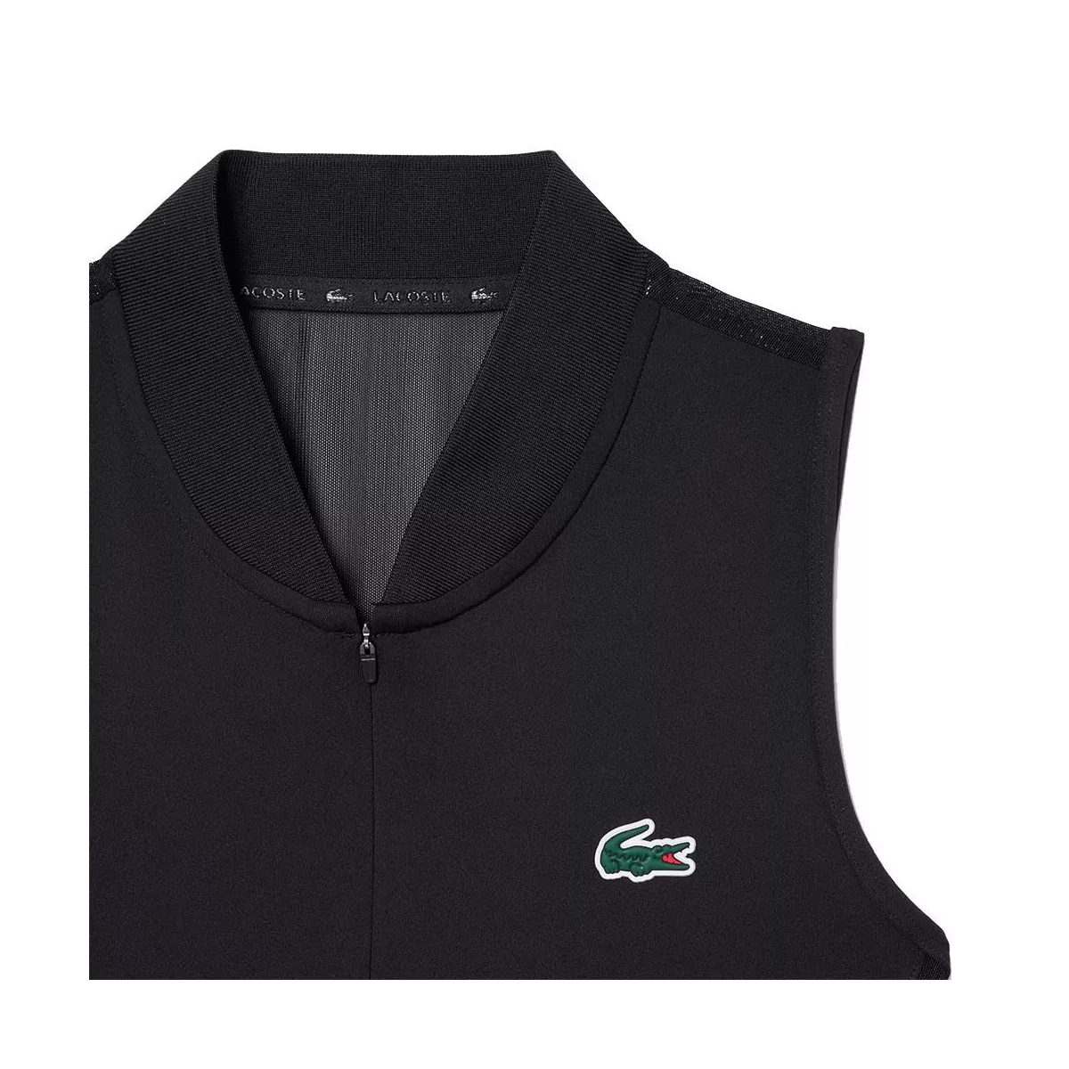 Lacoste Dames Tennispolo Mouwloos Zwart
