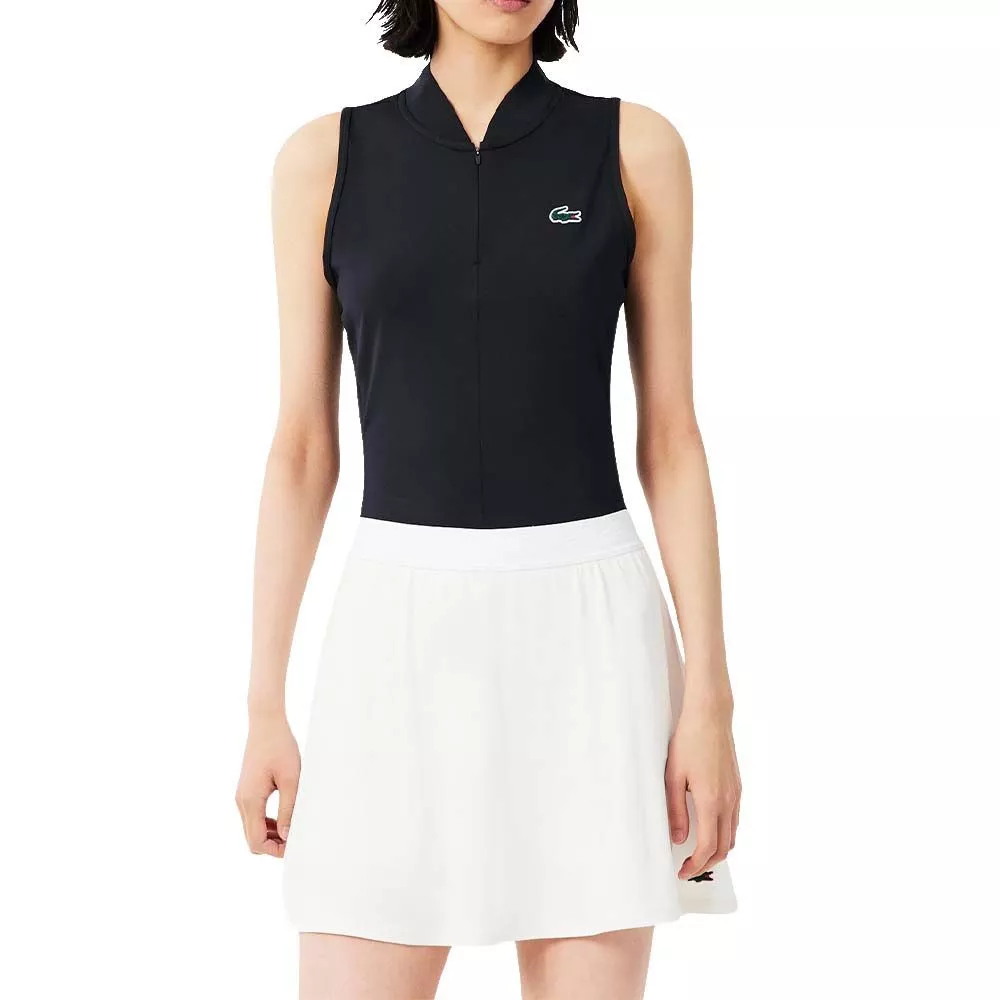Lacoste Dames Tennispolo Mouwloos Zwart
