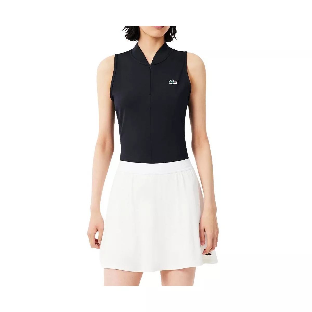 Lacoste Dames Tennispolo Mouwloos Zwart