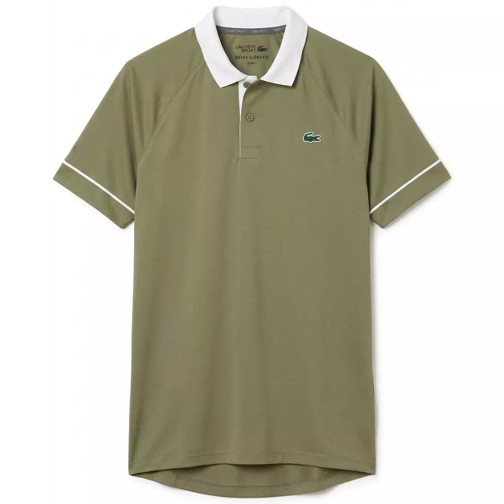 Lacoste Tennis Polo Novak Djokovic On Court Groen
