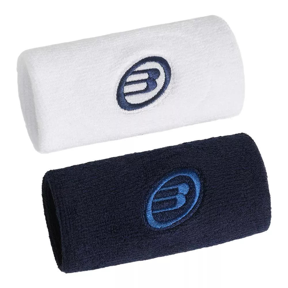 Serre-Poignets Bullpadel BPMU262I Blanc / Bleu marine x2