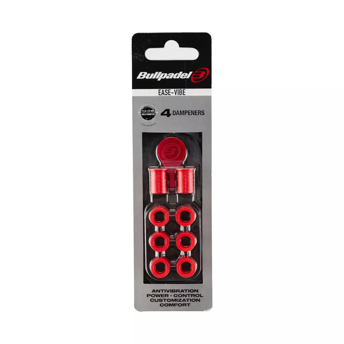 Antivibrateurs Bullpadel Ease Vibe x4 Rouge