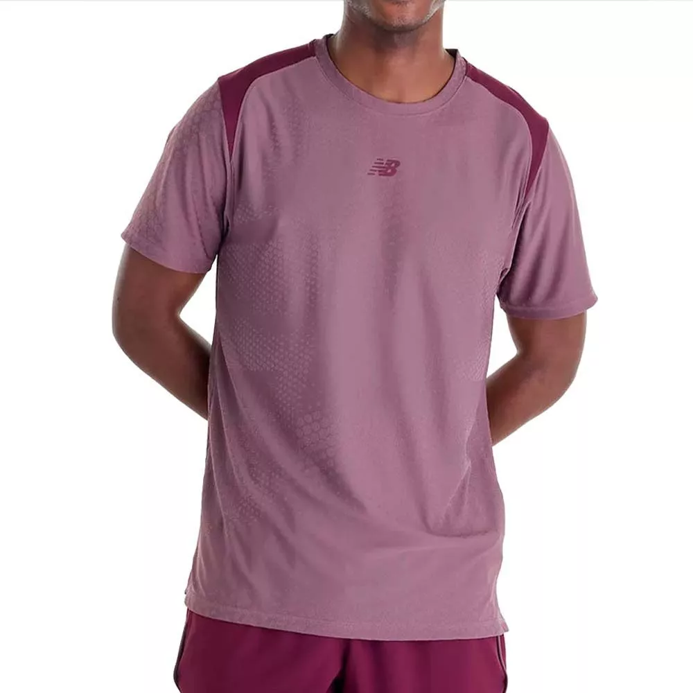 T-Shirt New Balance Tournament NYC Rose / Bordeaux