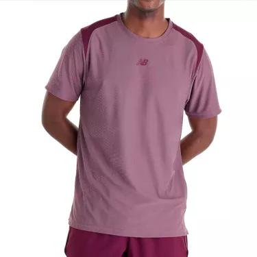 T-Shirt New Balance Tournament NYC Rose / Bordeaux