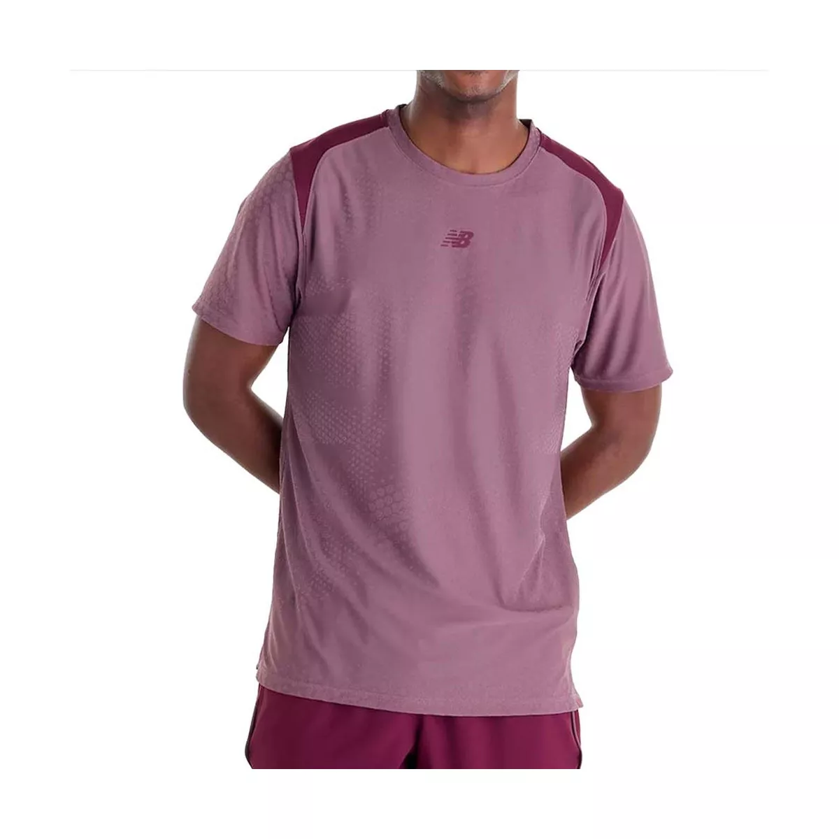T-Shirt New Balance Tournament NYC Rose / Bordeaux