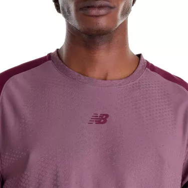 T-Shirt New Balance Tournament NYC Rose / Bordeaux
