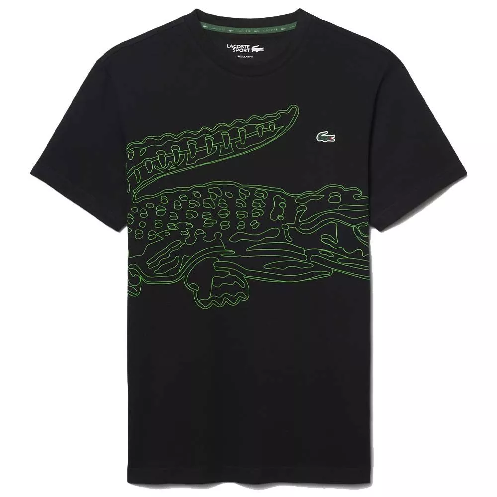 T-shirt Lacoste Sport Ultra Dry Imprimé Crocodile Noir / Vert