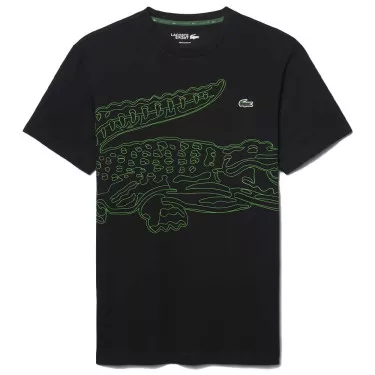 T-shirt Lacoste Sport Ultra Dry Imprimé Crocodile Noir / Vert