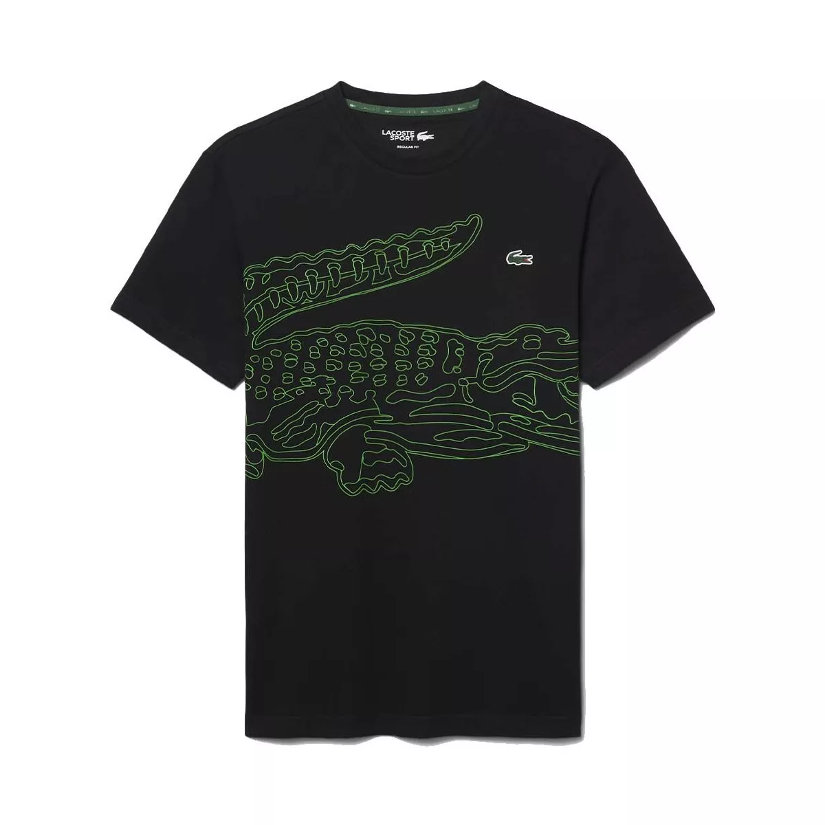 T-shirt Lacoste Sport Ultra Dry Imprimé Crocodile Noir / Vert