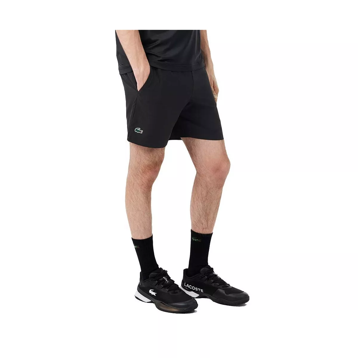 Short Lacoste Tennis Ultra Dry Réfléchissant Noir