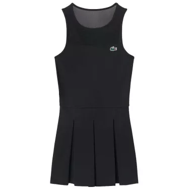 Lacoste Tennis Geplooide Jurk Zwart