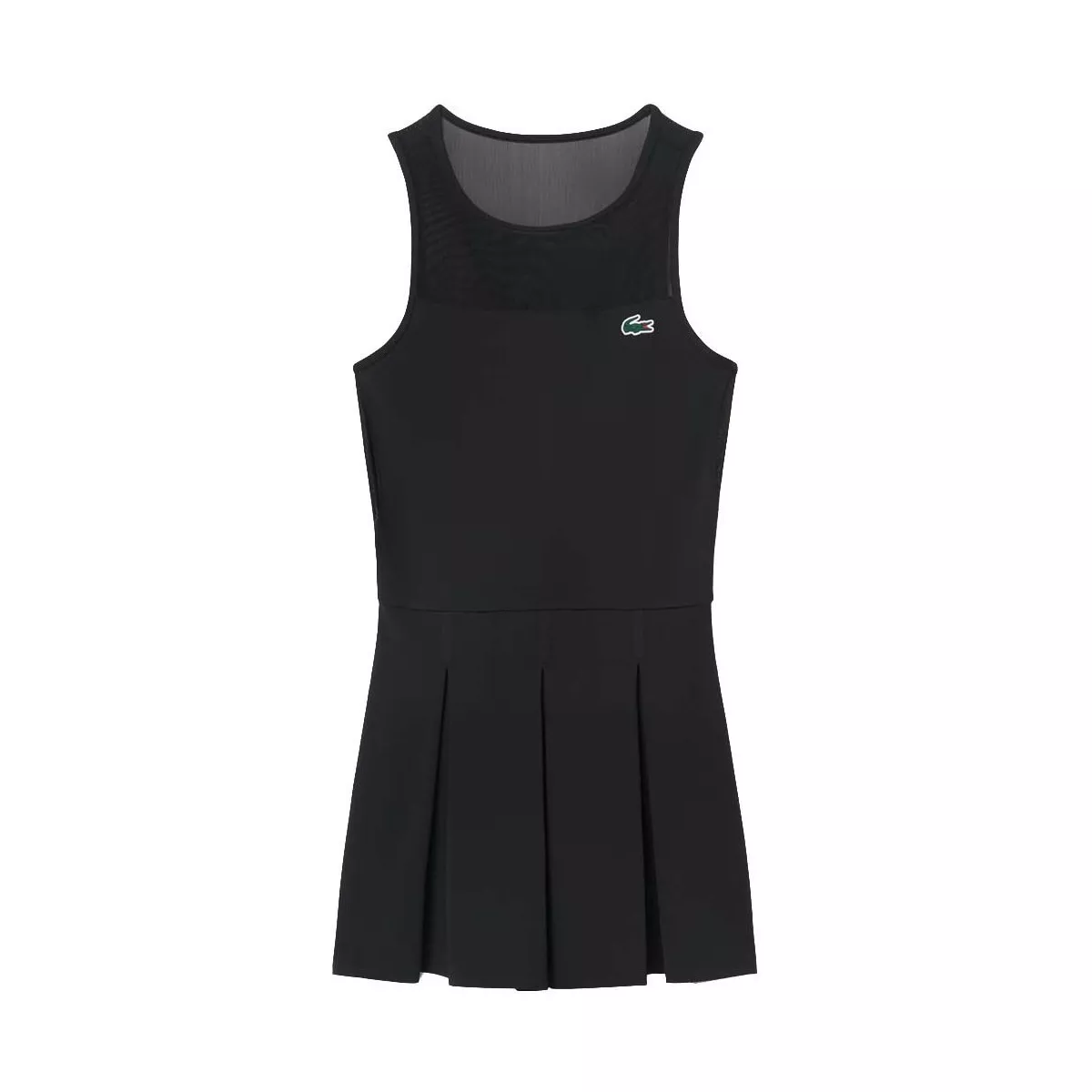 Lacoste Tennis Geplooide Jurk Zwart