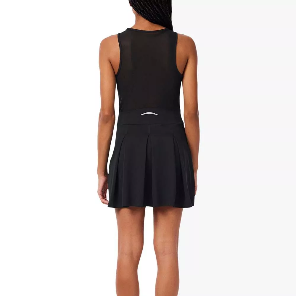 Lacoste Tennis Geplooide Jurk Zwart