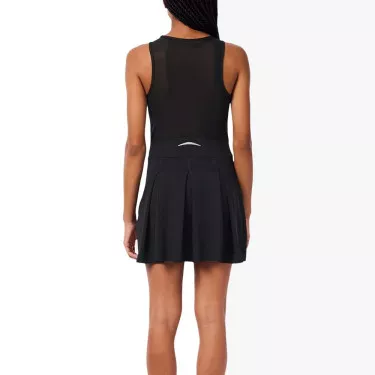Lacoste Tennis Geplooide Jurk Zwart