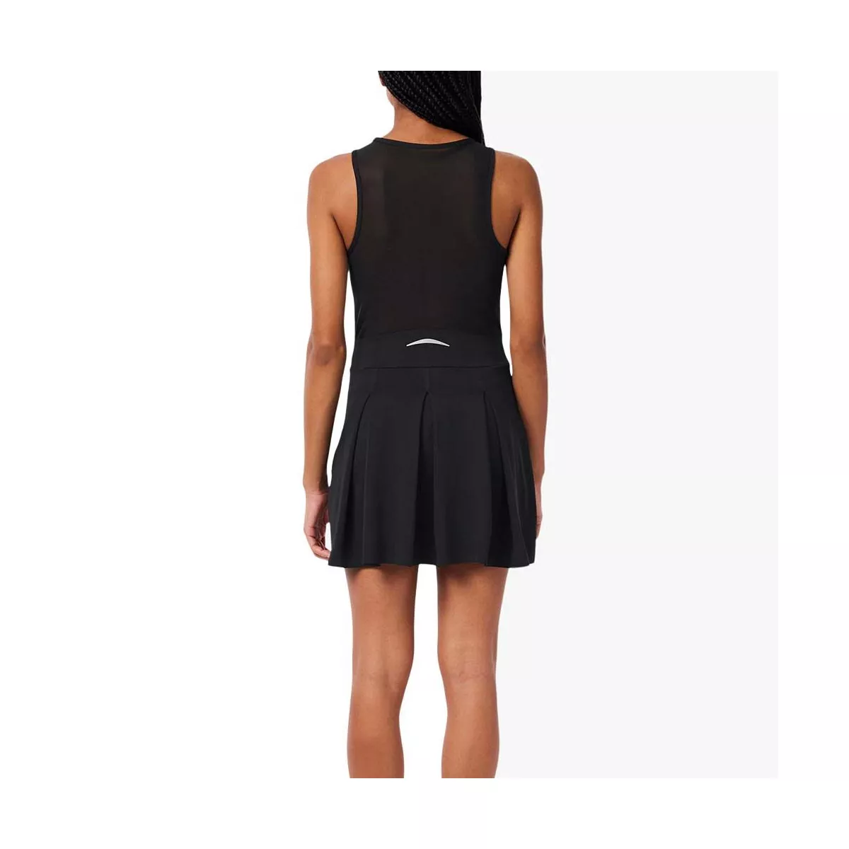 Lacoste Tennis Geplooide Jurk Zwart