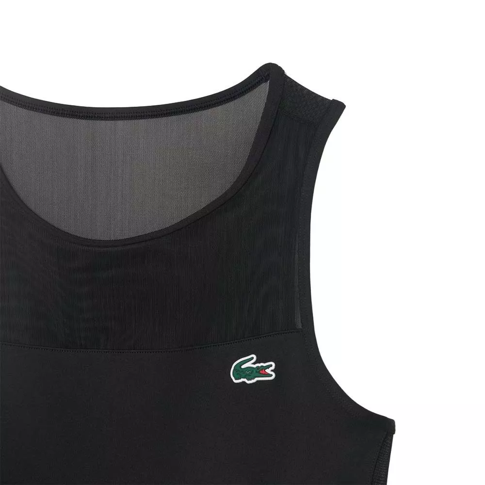 Lacoste Tennis Geplooide Jurk Zwart