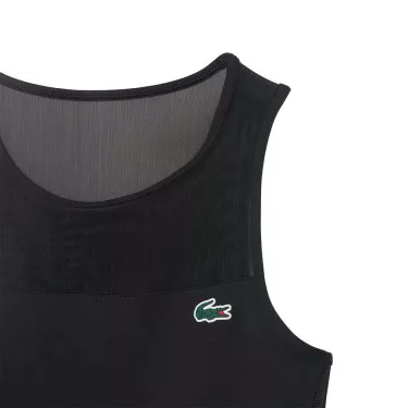 Lacoste Tennis Geplooide Jurk Zwart