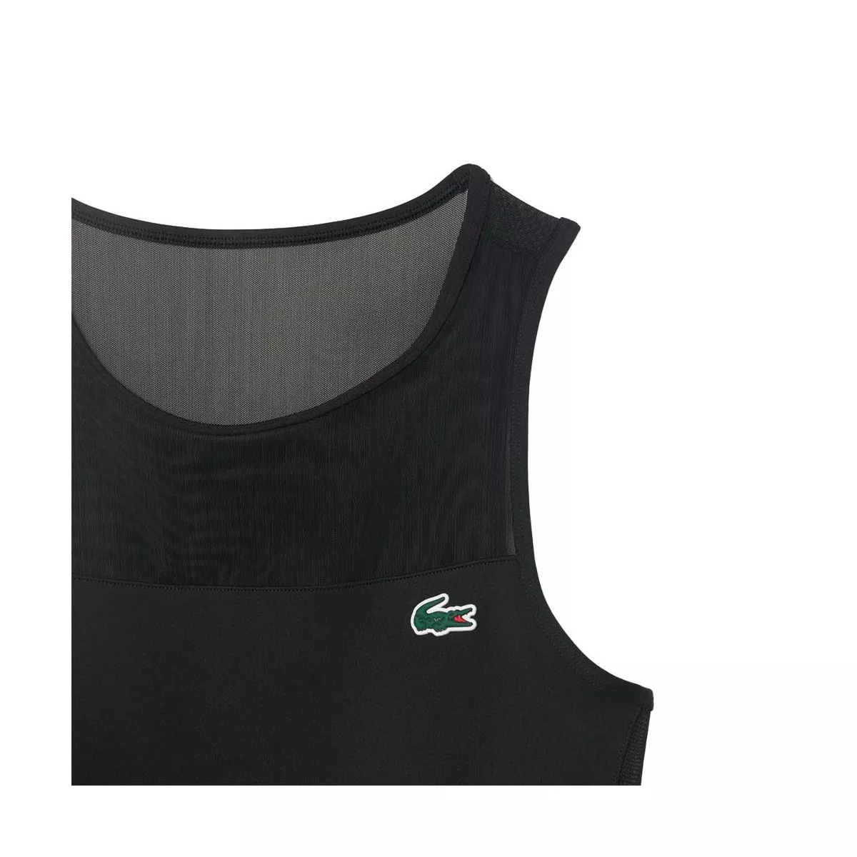 Lacoste Tennis Geplooide Jurk Zwart