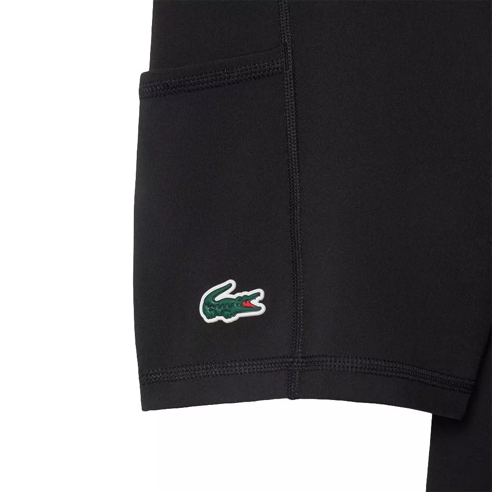 Lacoste Tennis Geplooide Jurk Zwart