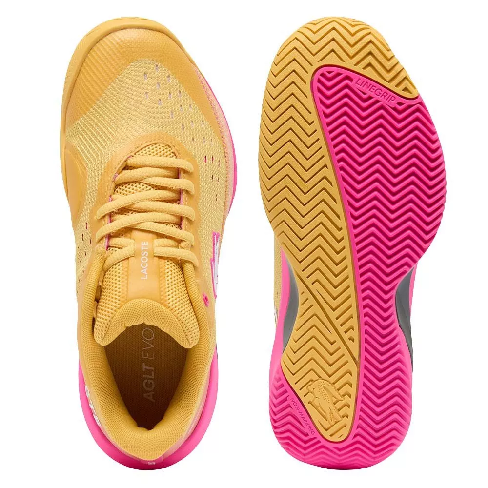 Lacoste AG-LT Evo Dames Tennisschoenen Geel / Roze