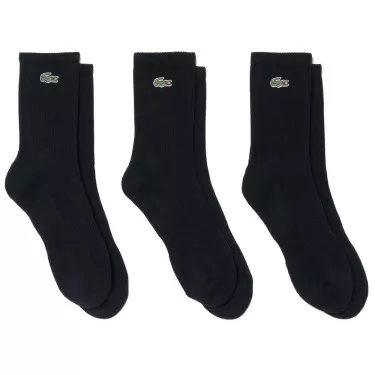 Lacoste Sport Lange Sokken Zwart (3 paar)