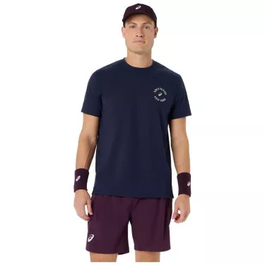 Asics Game Seasonal Graphic T-Shirt Marineblauw