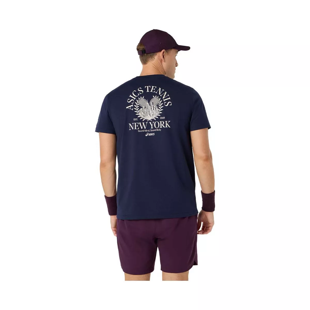 Asics Game Seasonal Graphic T-Shirt Marineblauw