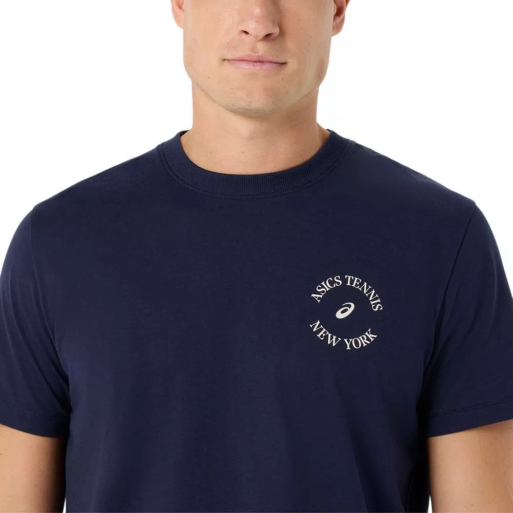 Asics Game Seasonal Graphic T-Shirt Marineblauw