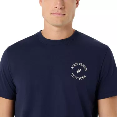 Asics Game Seasonal Graphic T-Shirt Marineblauw