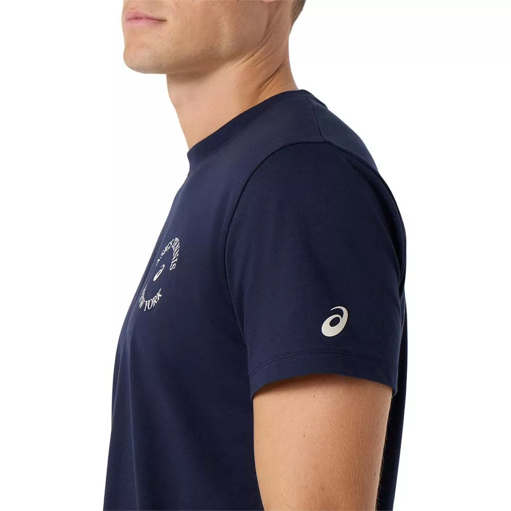 Asics Game Seasonal Graphic T-Shirt Marineblauw
