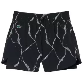 Lacoste Tennis Damesshort Reflecterende Print Zwart