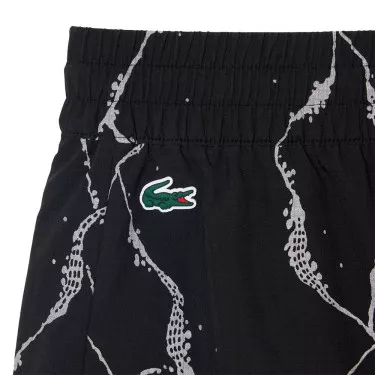 Lacoste Tennis Damesshort Reflecterende Print Zwart