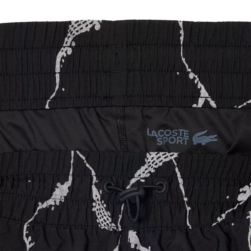 Lacoste Tennis Damesshort Reflecterende Print Zwart