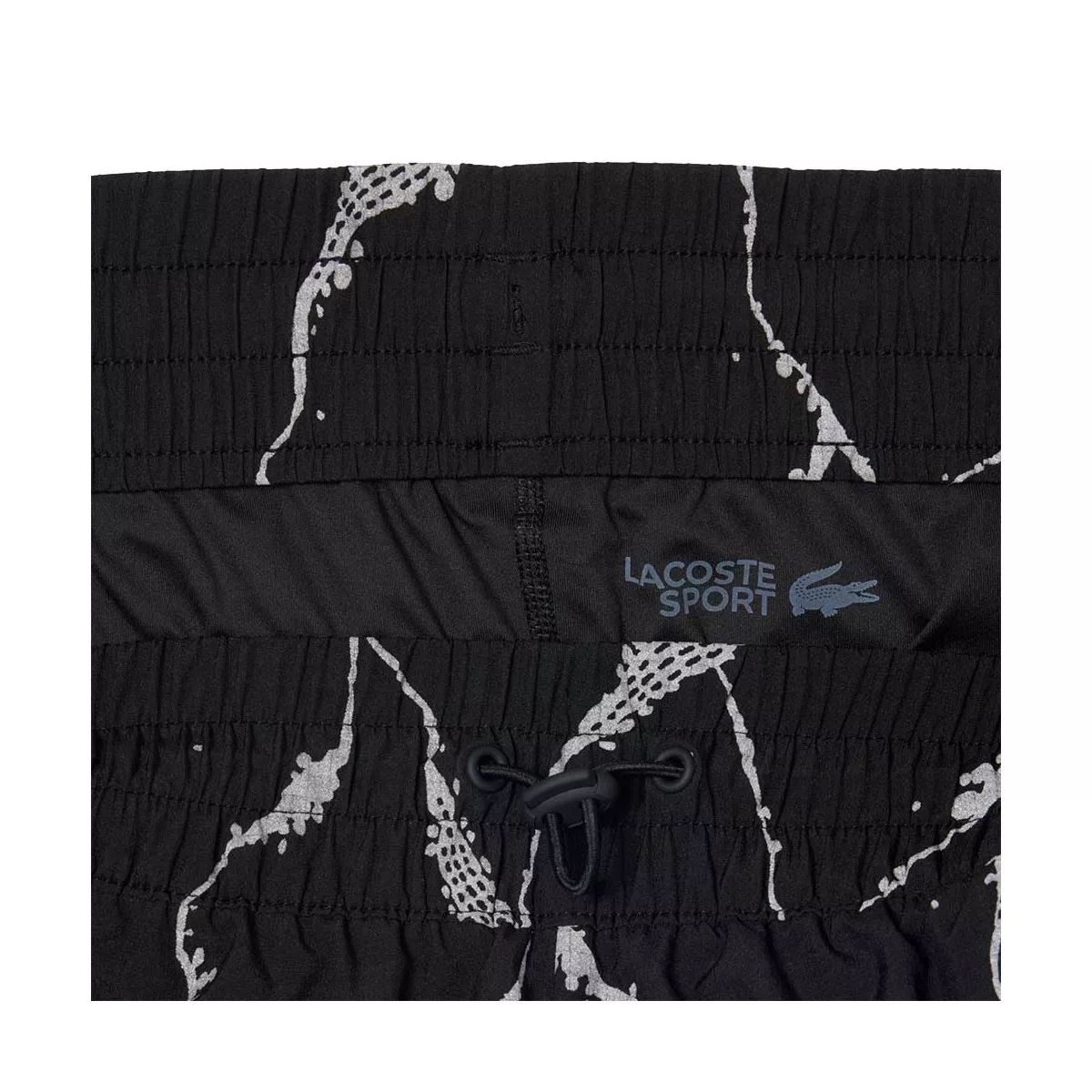 Lacoste Tennis Damesshort Reflecterende Print Zwart