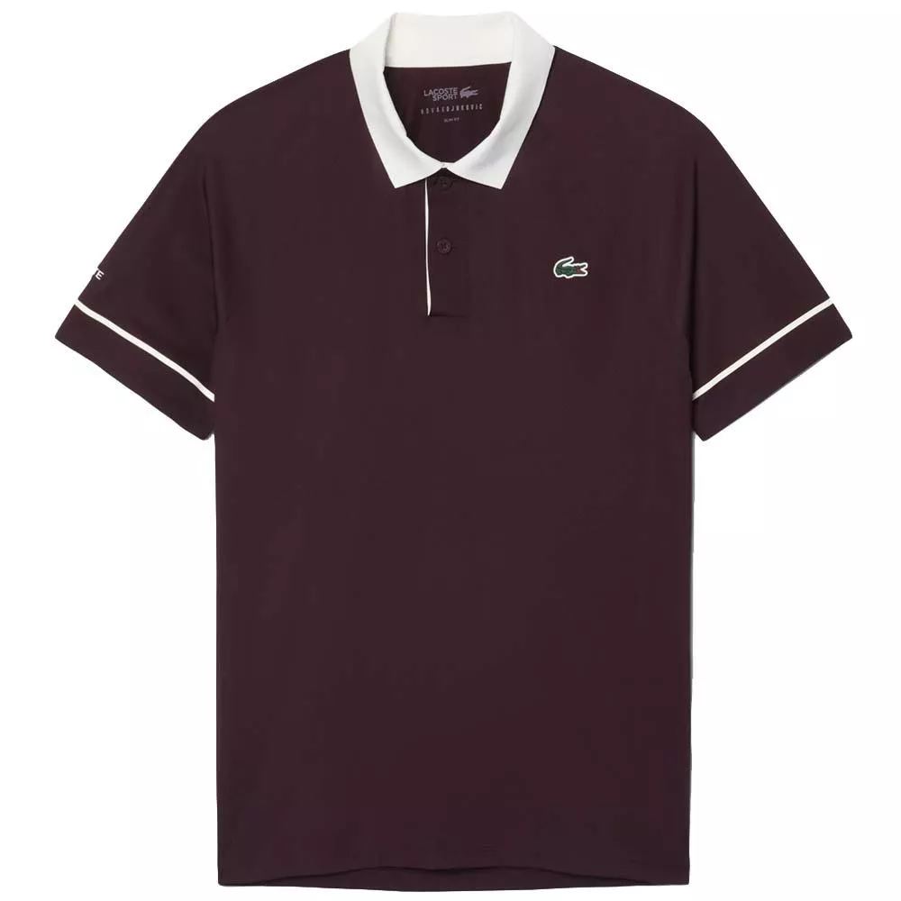 Lacoste Tennis Polo Novak Djokovic On Court Bruin / Wit
