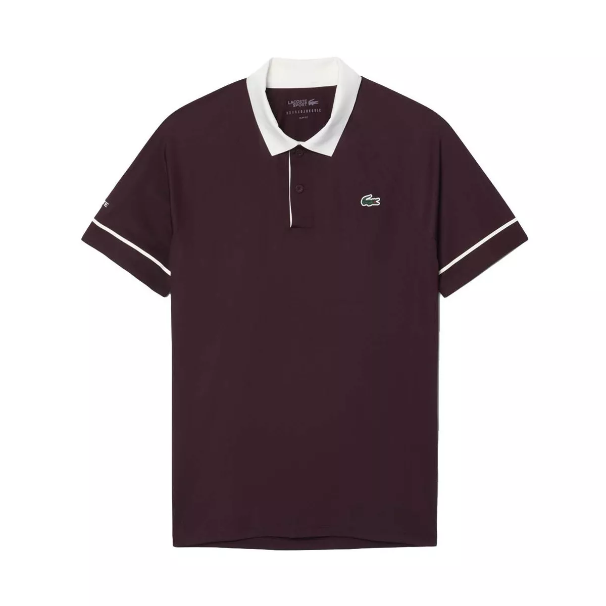 Lacoste Tennis Polo Novak Djokovic On Court Bruin / Wit