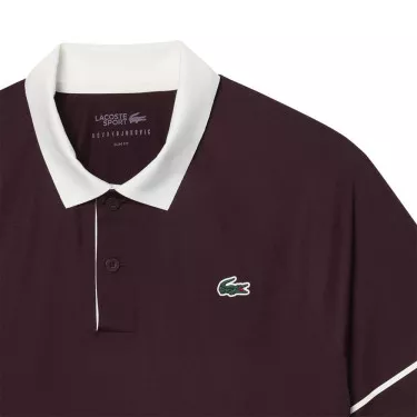 Lacoste Tennis Polo Novak Djokovic On Court Bruin / Wit