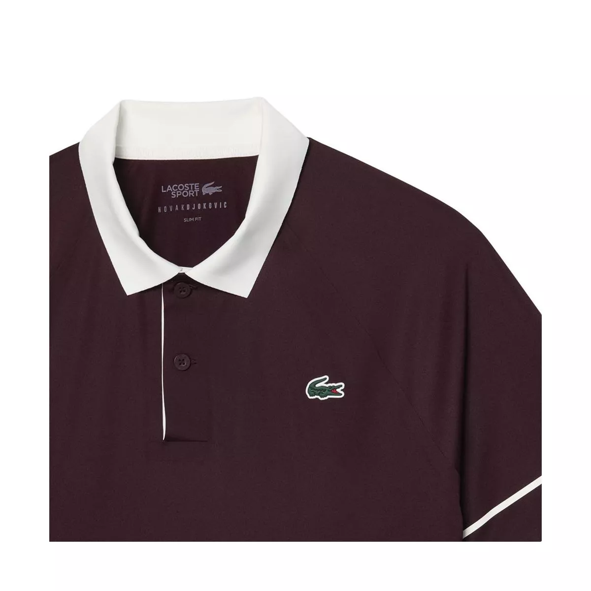 Lacoste Tennis Polo Novak Djokovic On Court Bruin / Wit