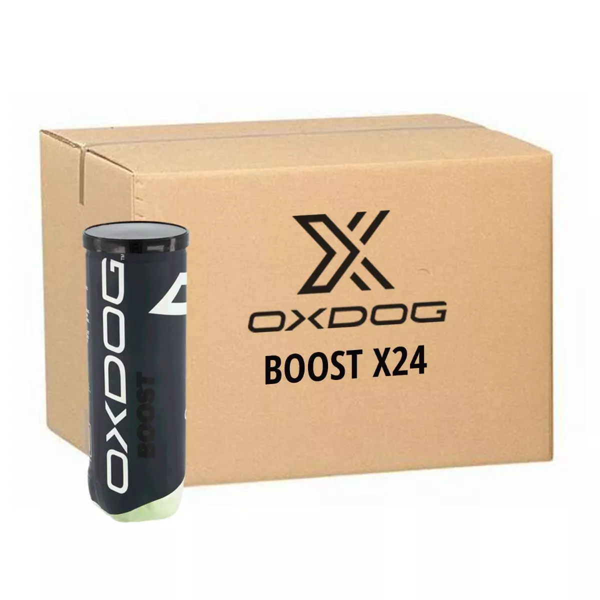 Carton de 24 tubes de 3 balles Oxdog Boost